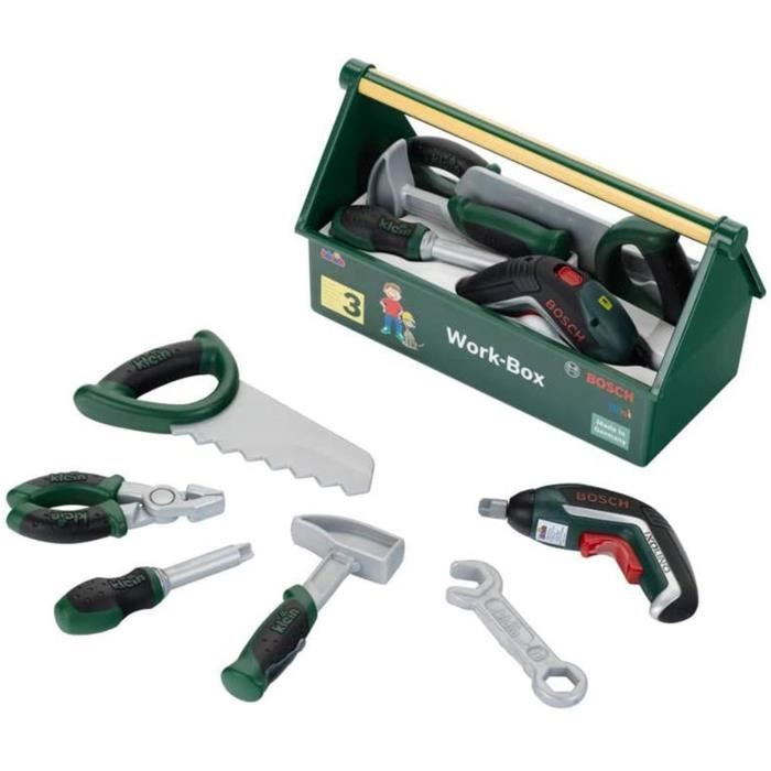 Theo Klein - 8510 - Boîte à outils Bosch - Jeu d'outils de 7 pièces
