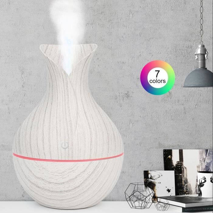 LED Humidificateur Arôme Diffuseur Huile Essentielle à Ultrason Maison USB (Blanc)