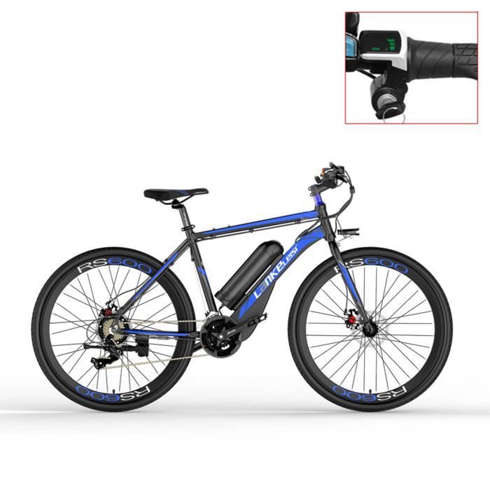 Nouveau, 700C, 36V 20A, 300W, vélo électrique de route, frein à disque, cadre en alliage d'aluminium, longévité. (bleu)