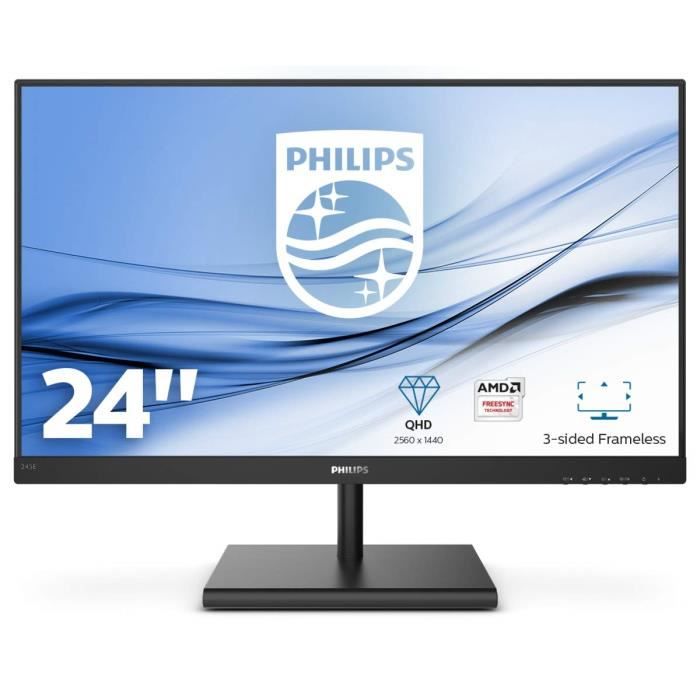 Écrans PC Philips E Line 245E1S-00 écran Plat de PC 60,5 cm (23.8-) Quad HD LED Noir - Écrans Plats de PC (60,5 cm (23.8 1189