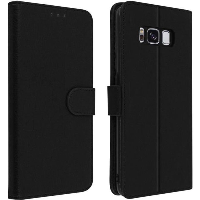Étui Samsung Galaxy S8 Housse Intégrale Porte-carte Fonction Support noir Noir