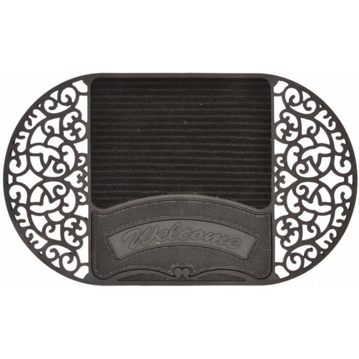 Paillassons - Paillasson en PVC - 75 x 45 cm - Welcome Noir
