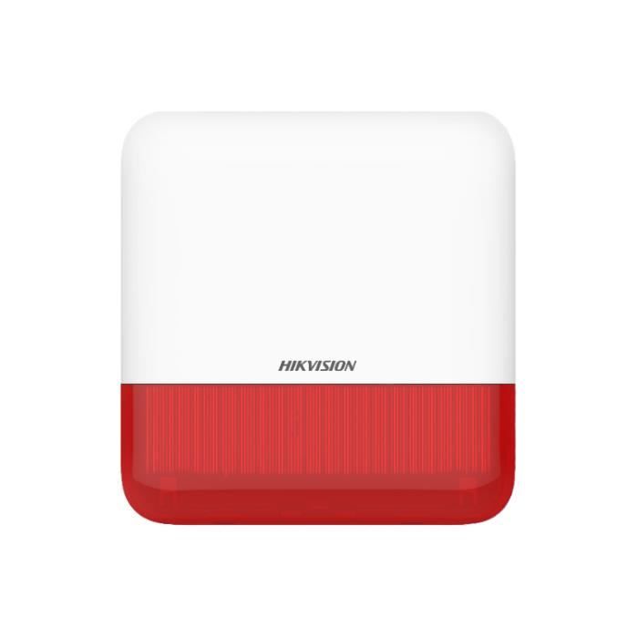 Sirène extérieure sans fil Hikvision DS-PS1-E-WE rouge 110 décibels