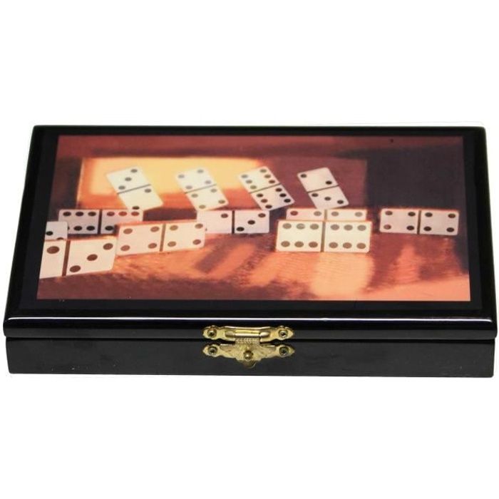 Jeu de Dominos en coffret - Motif Dominos doubles