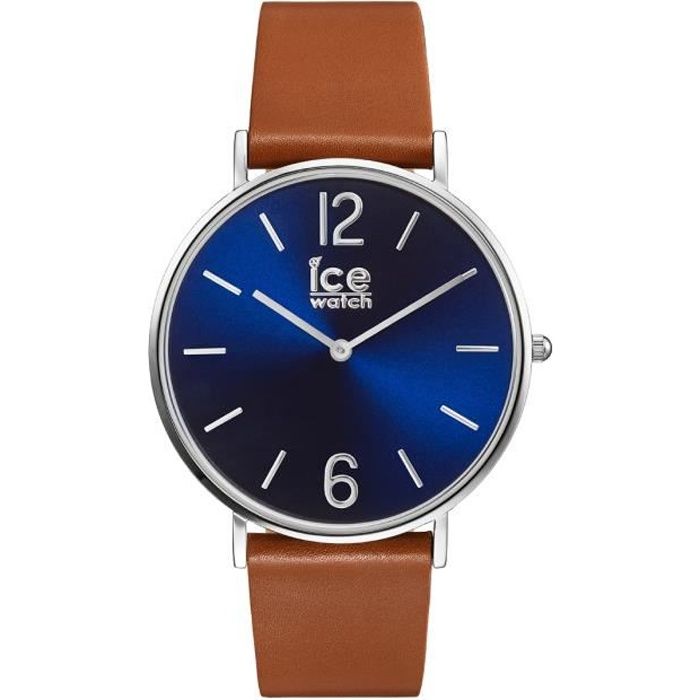 Ice-Watch - CITY tanner Caramel Blue - Montre marron pour homme avec bracelet en cuir - 001520 (Medium)