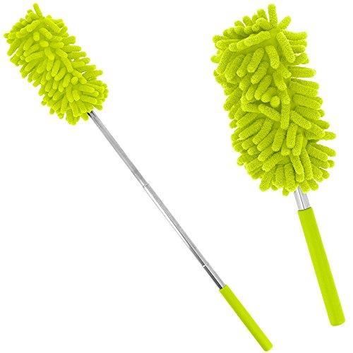 Plumeau Télescopique 74cm Vert - Ménage Poussière Microfibre Entretien - 223