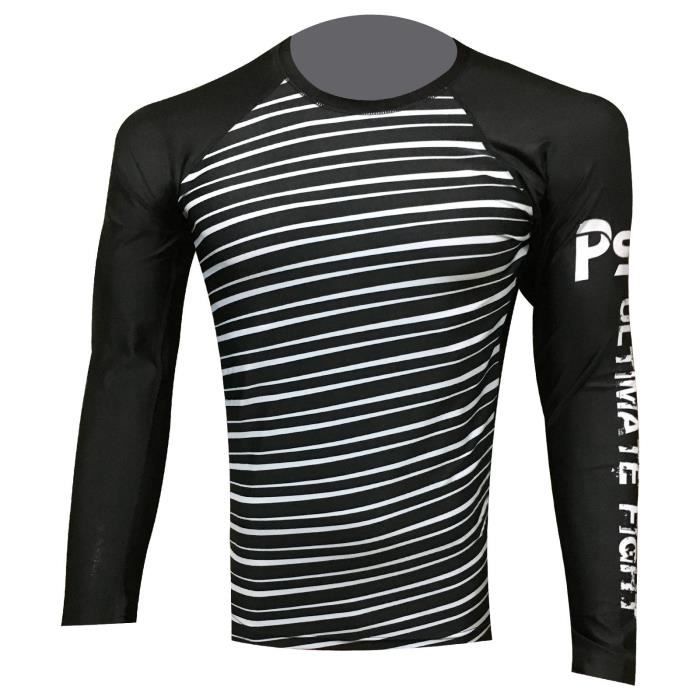 T-SHIRT THERMIQUE A COMPRESSION MANCHES LONGUES POUR MUSCULATION, CYCLISME, FITNESS…