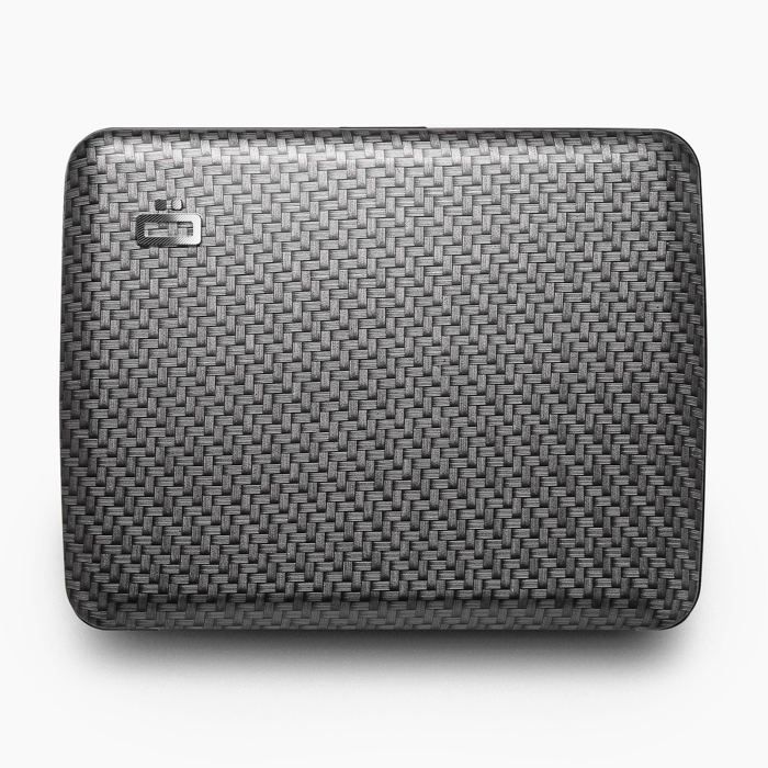 ÖGON DESIGN - SMART CASE V2 LARGE | Effet Carbone Sergé - Portefeuille Carbone en Aluminium imprimé