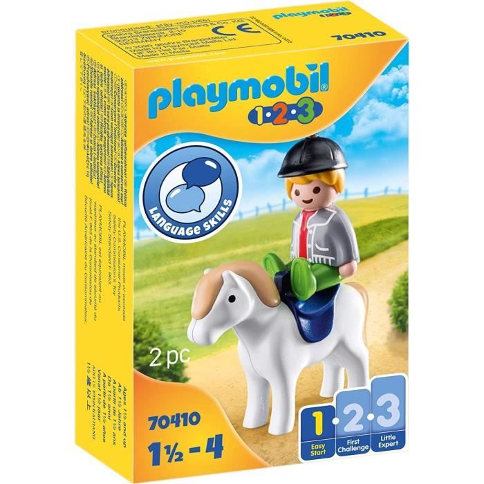 PLAYMOBIL - 70410 - PLAYMOBIL 1.2.3 - Garçon avec poney