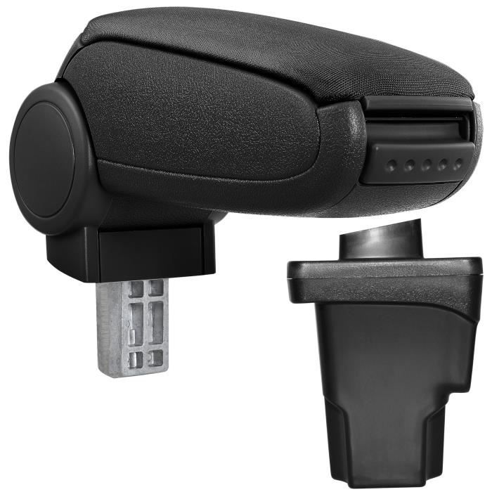 Accoudoir central pour Seat Leon III (Type 5F) - avec compartiment - rembourré - textile - noir