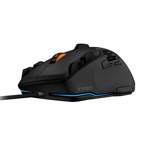 Roccat Tyon Souris Gamer Multi Boutons et Action, Capteurs Laser 8200 DPI, 14 Touches Programmables, Ergonomique et Silencieuse,
