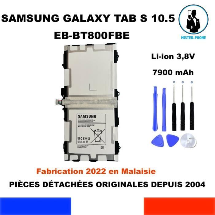 BATTERIE ORIGINALE SAMSUNG EB-BT800FBE TABLET GALAXY TAB S 10.5 SM-T800 T800 OEM +KIT OUTILS DÉSASSEMBLAGE GENUINE BATTERY TOOLS