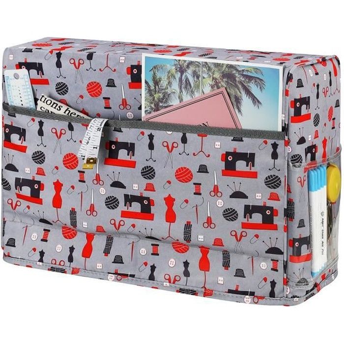 Housse de Protection pour Machine à Coudre avec Pochettes de Rangement pour Aiguilles et Accessoires pour le MéNage