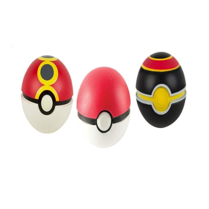 Pokemon : Coffret de 3 balles Poké-Ball aille Unique Coloris Unique