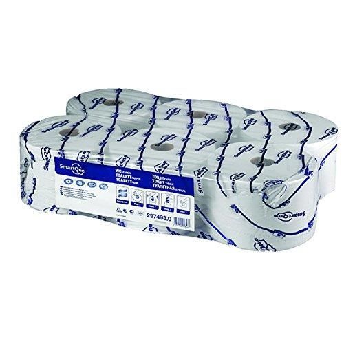 Tork 472242 SmartOne Papier Toilette Double Epaisseur 200m Lot de 6 Blanc