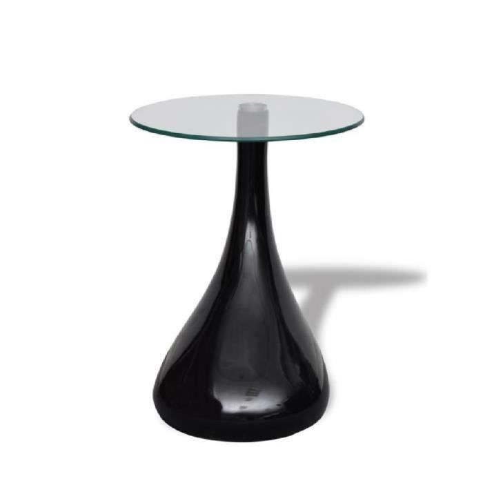 Table basse de salon brillante noire