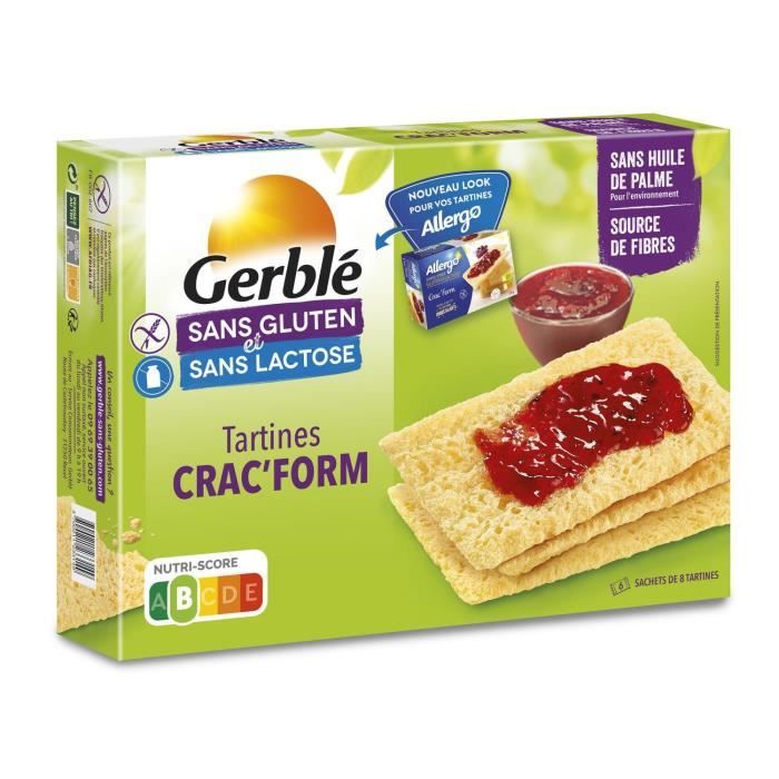 Gerblé Sans Gluten & Sans Lactose Tartines Crac' Form 250g