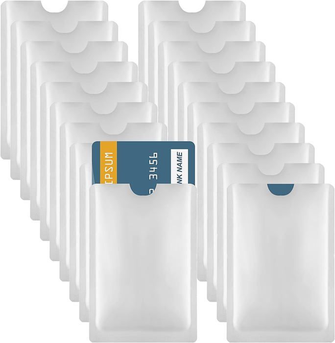 Rfid Blocage Crédit Carte Etui, 24 Pcs Cartes Protecteur Support