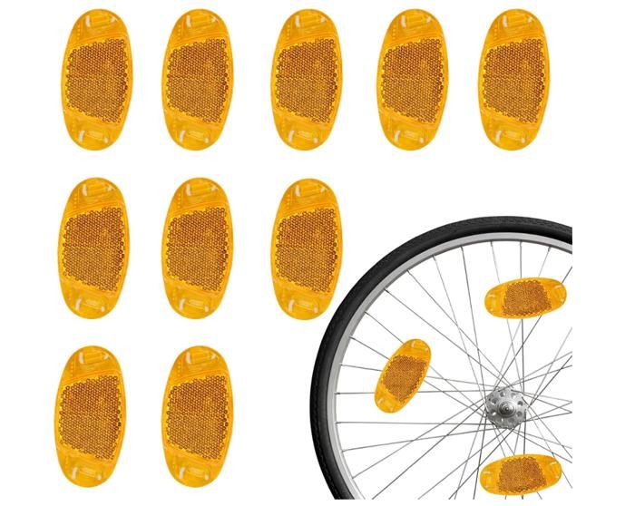 Lot De 24 Réflecteurs Pour Roues De Vélo, Couleurs Assorties, Plastique – Sécurité Et Visibilité Accrue