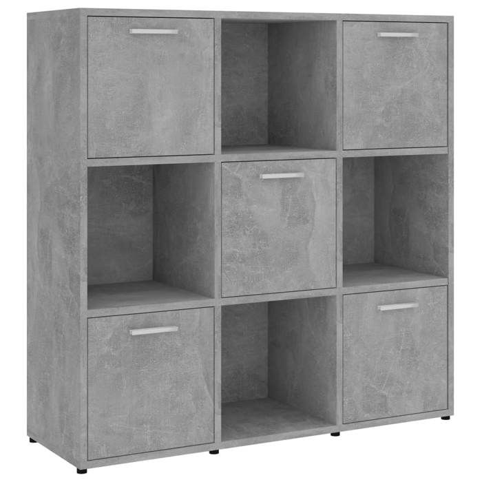 CLOUD Étagère salon Bibliothèque Gris béton 90x30x90 cm Bois d’ingénierie CHYNEW3413249