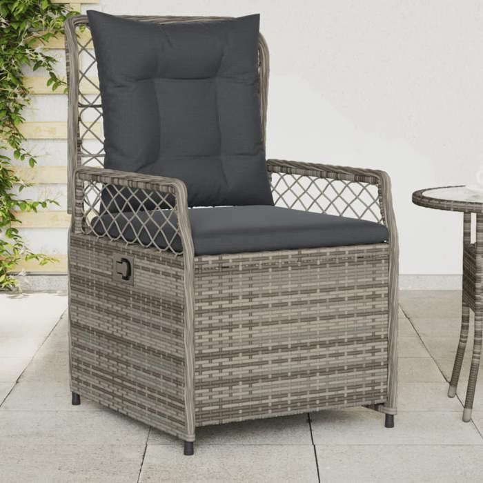 vidaXL Chaises inclinables 2 pcs Résine tressée