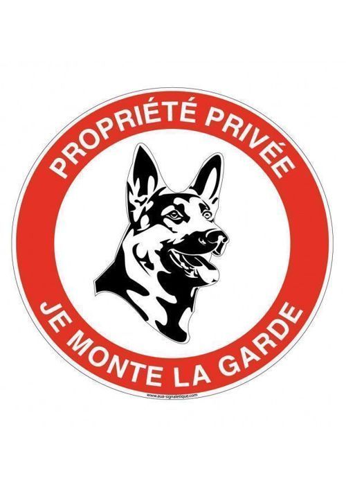 AUA SIGNALETIQUE - Panneau signalisation propriété privée sous vidéo