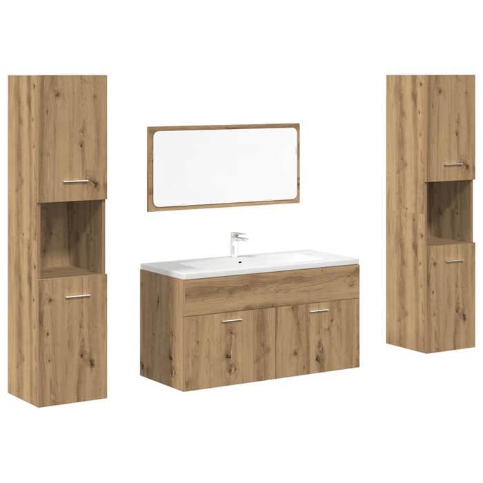 Bonne qualité - Mobilier Ensemble de meubles salle de bain 4 pcs Salle de bain et WC - BONNIE - Bois dingénierie DECO M5936321