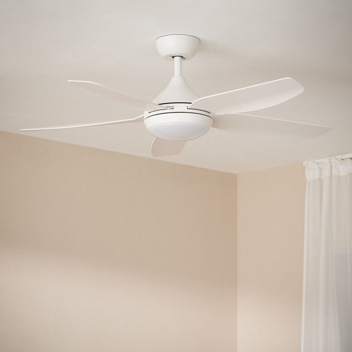Ventilateur Plafond Airfusion Airlie 122cm Blanc Avec Télécommande Et Lumière