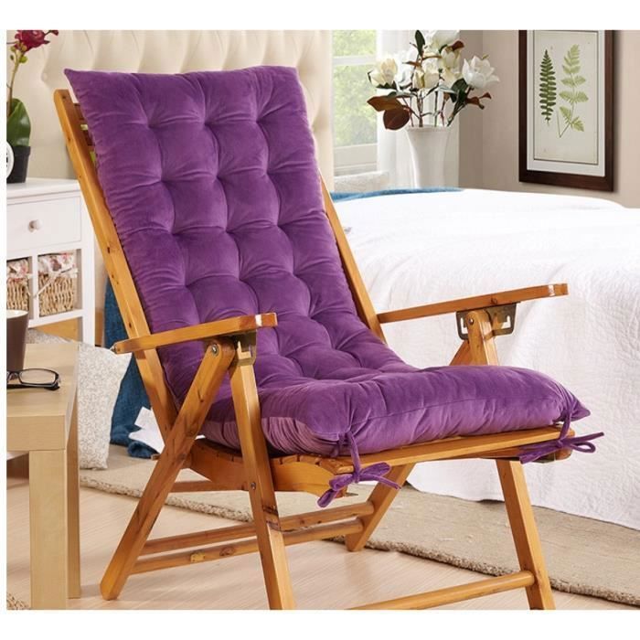 Chaises longues de jardin Coussin Transat Bain de Soleil Relax Antid&eacute rapant Coussin de Chaise Longue Bain de SoleilVoilet