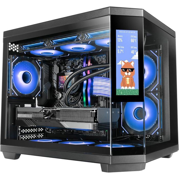 Boitier Gaming Micro-ATX - DEBSY - Ecran IPS 72 - Triple ver