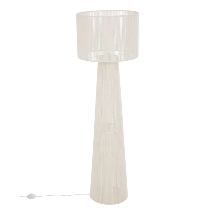 Lampadaire design en coton Blanc 45x45x145 cm