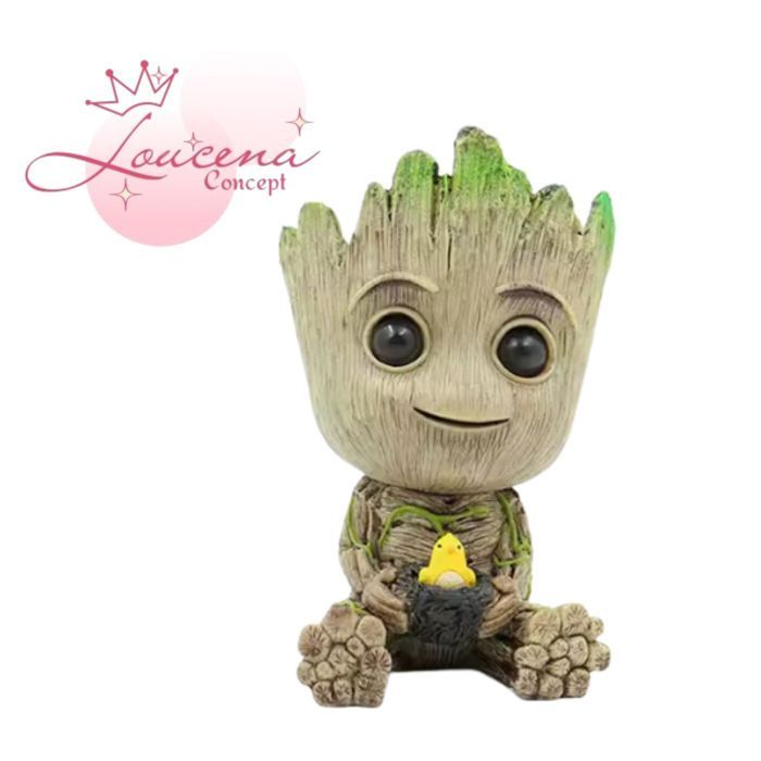 Figurine multifonction baby Groot souriant – style Flowerpot