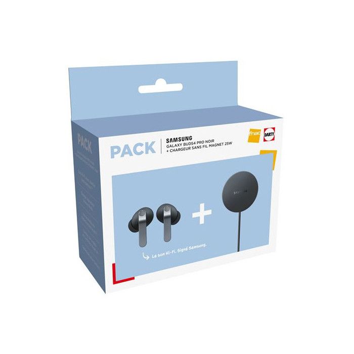 Pack Fnac Ecouteurs intra auriculaires sans fil True Wireless Samsung Buds4 Pro avec réduction de bruit active + Pad à induction magnétique - vue 4