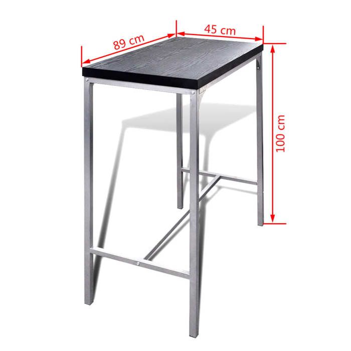 Remise 2026®Table cuisine 2/4 personnes + chaises Noir - Ensemble de bar à petit-déjeuner 949 2441991