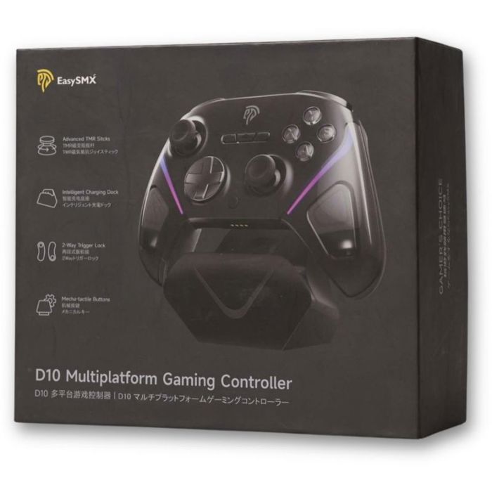 Manette de jeu - EASYSMX - D10 - Sans fil - Multi-plateforme (PC Switch iOS Android Steam Deck) - Noir