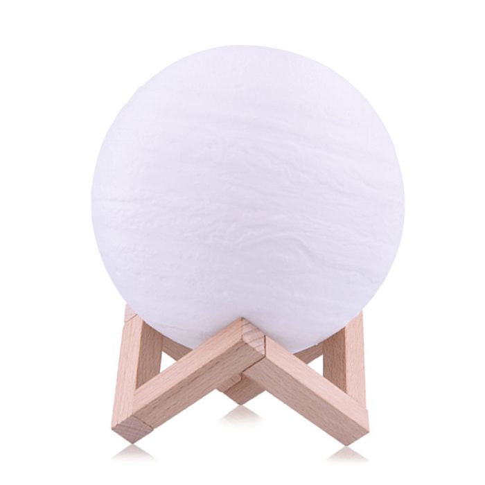 Lampe Lune 3D 18x22cm Veilleuse Nuit Ciel Étoilé Haut parleur Bluetooth Luminosité Réglable Décoration Chambre Ambiance Relaxante