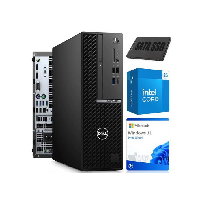 Ordinateur de bureau Dell OptiPlex 7090 SFF i5-10500 16GB 1TB SSD Win11Pro Grade A