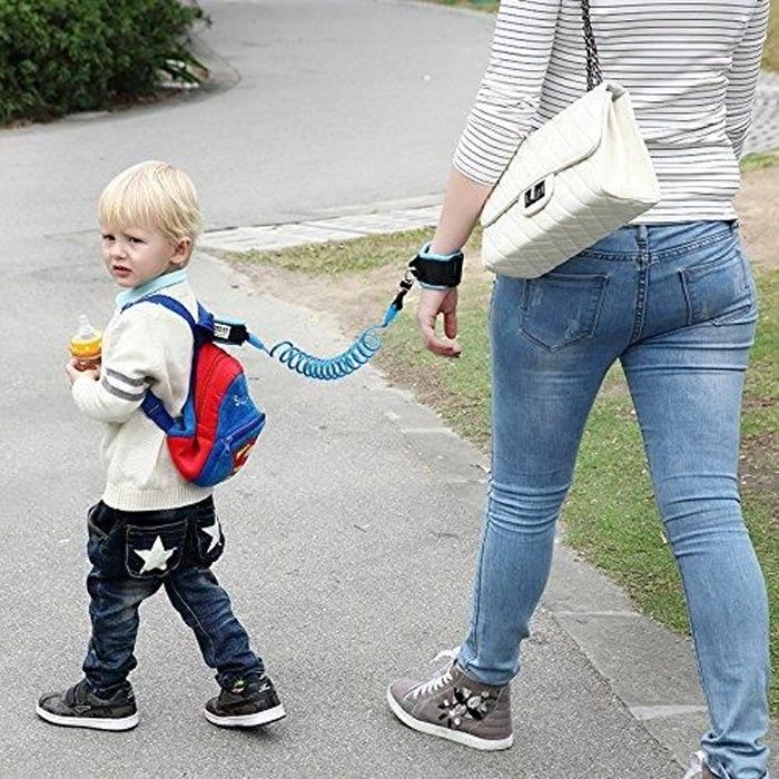 Laisse Harnais De Securite Poignet Enfant Bebe Bleu Cdiscount Puericulture Eveil Bebe