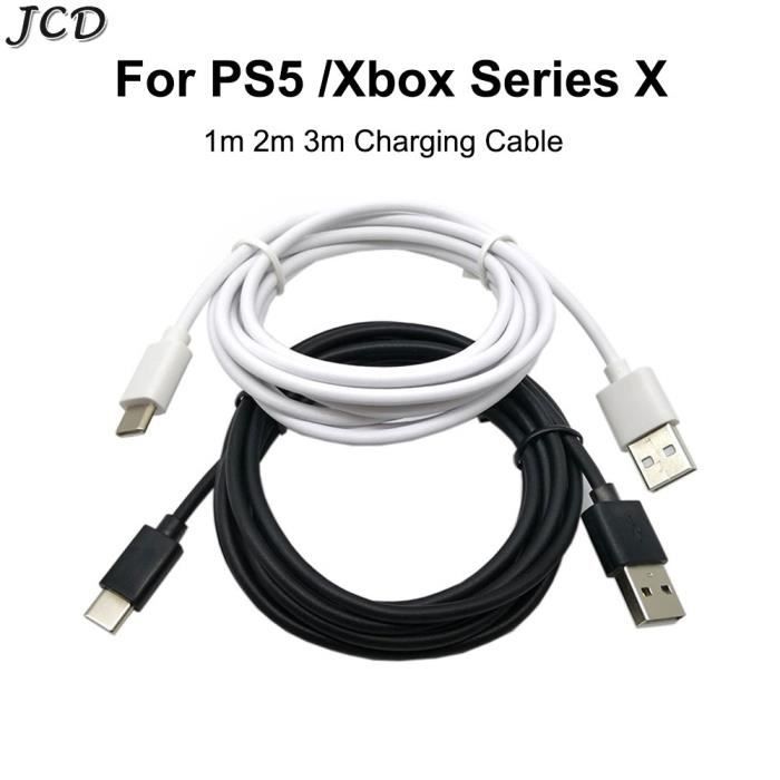 Blanc 1M-JCD Câble'alimentation USB Type C pour manette PS5-Xbox Series  S-X, cordon de charge pour manette de - Cdiscount Informatique