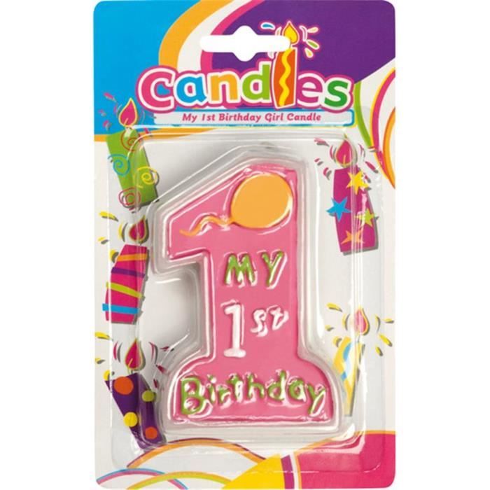 Bougie Anniversaire 1 An Fille Jeux Et Jouets Decorations Et Accessoires De Fetes Estiloss Com
