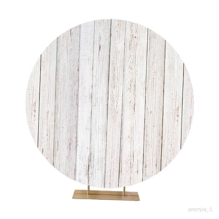 Renaiss Toile De Fond Ronde 150cm Blanc Pur - Fond Photo Sans Couture - Polyester Épais - Pour Fêtes/Studio