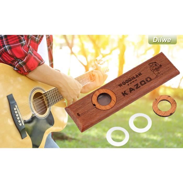 CWU Instrument de musique Vintage en bois Kazoo Ukulele Guitare Partenaire Facile à Apprendre