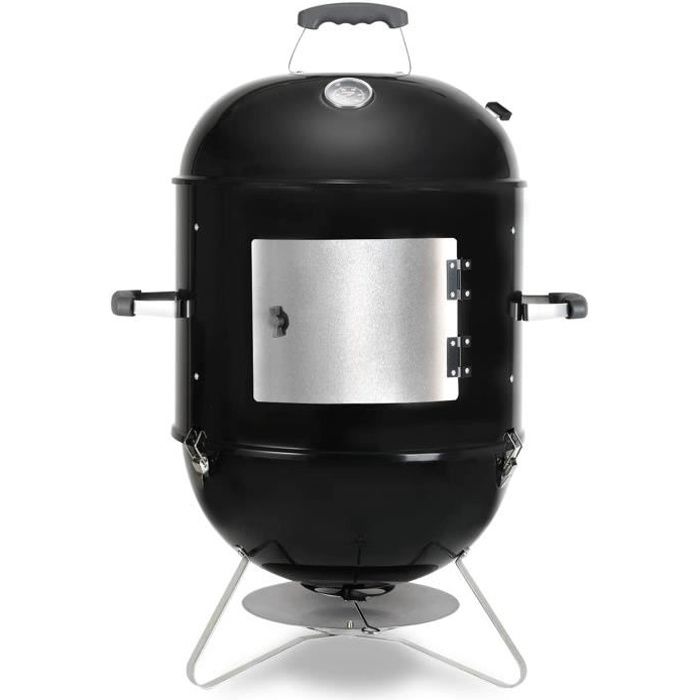 Multifonctions BBQ Grill Barbecue Fumoir Smoker 3 en 1 Barbecue Charbon de Bois 