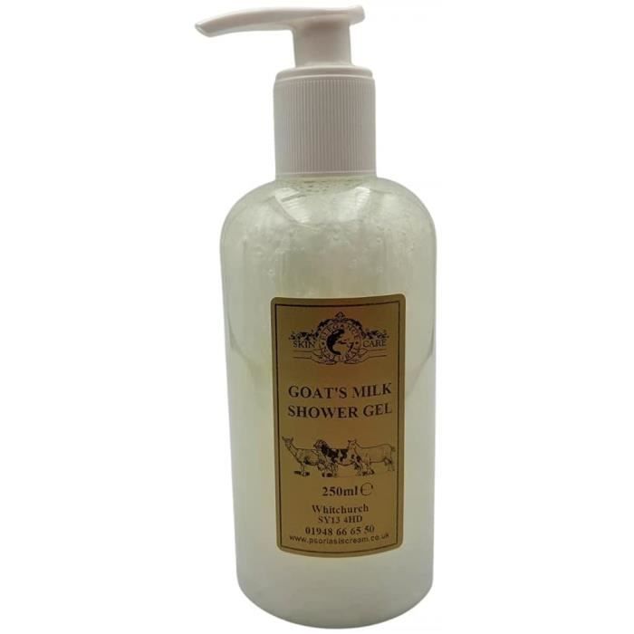 Gel Douche Lait de Chèvre 250ml. Pour le psoriasis eczéma peau sèche