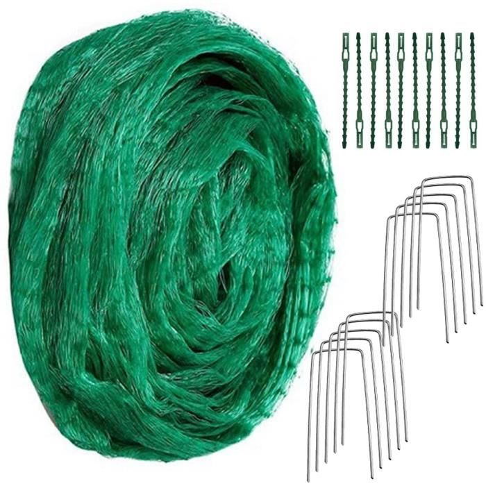 Filet Anti-Oiseaux Pour Jardin – 15,24 X 15,24 M – Maille 6 X 6 Cm – Nylon Résistant – Protection Arbres Fruitiers, Verger, Poulailler