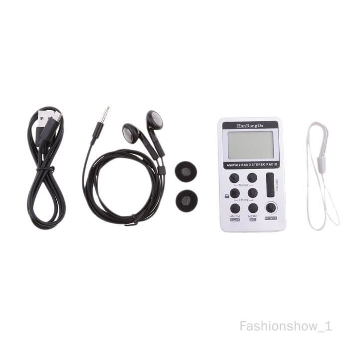 Radio Portable HautParleur Personnel FM Batterie Rechargeable Pour