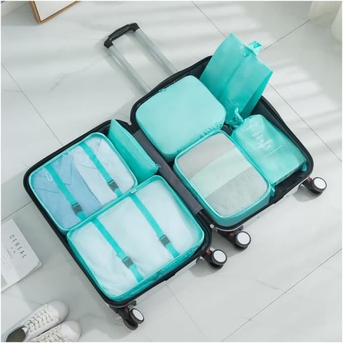 Lot De 7 Organisateur De Bagage Sac De Voyage Femme Homme Trousses