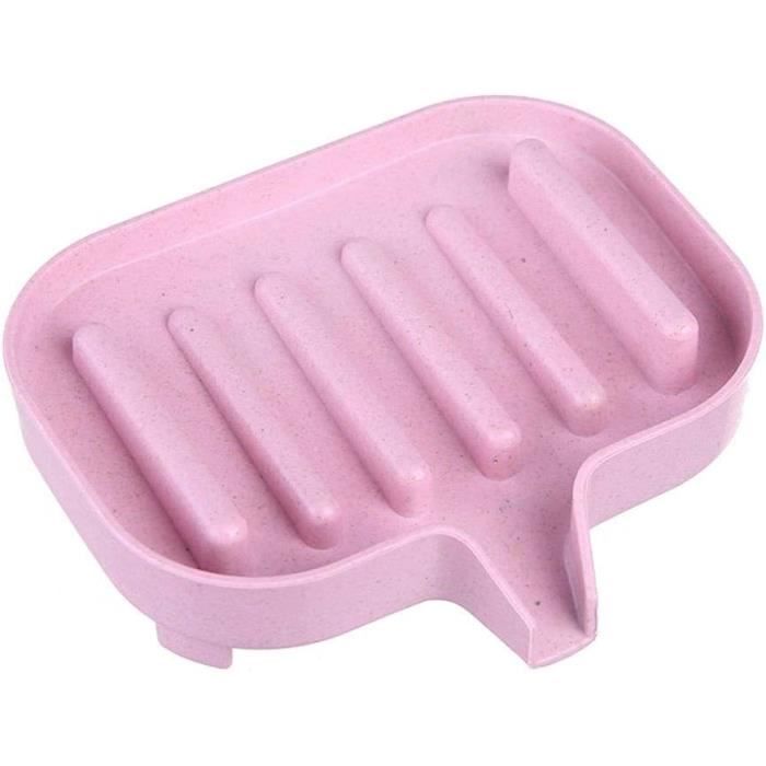 2 Porte-Savons Avec Drain - Blanc Et Gris - ABS - 12.5x9cm - Pour Salle De Bain Ou Cuisine