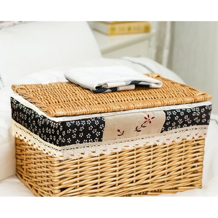 Panier D Osier Rangement Meuble De Bureau Etagere Salle De Bain