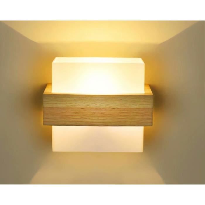 Applique Murale Bois Et Verre Achat Vente Pas Cher